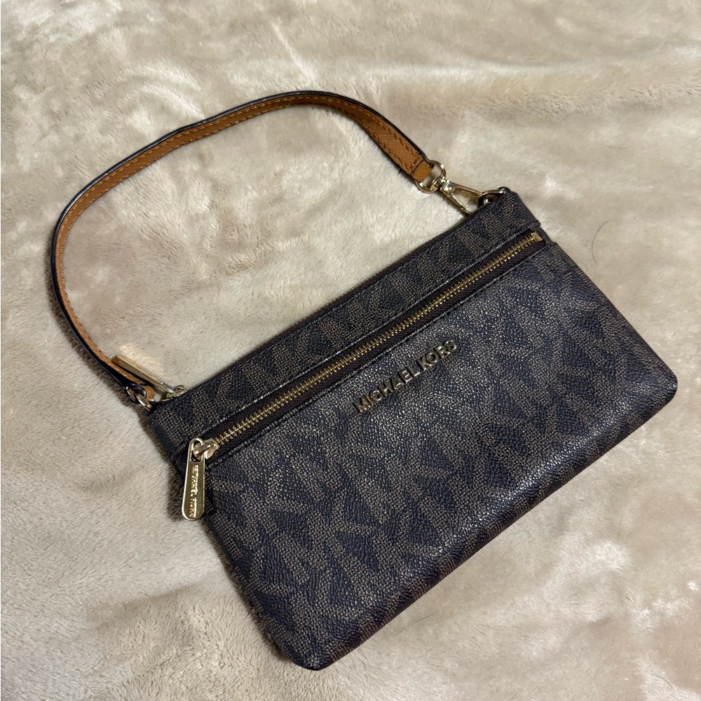 Michael Kors Signature Print Wristlet
